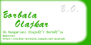 borbala olajkar business card